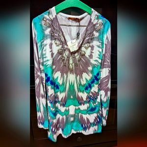 Brand New Belladini Long Sleeve Beaded Top